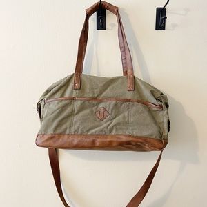 Mossimo Supply Co. olive canvas weekender bag